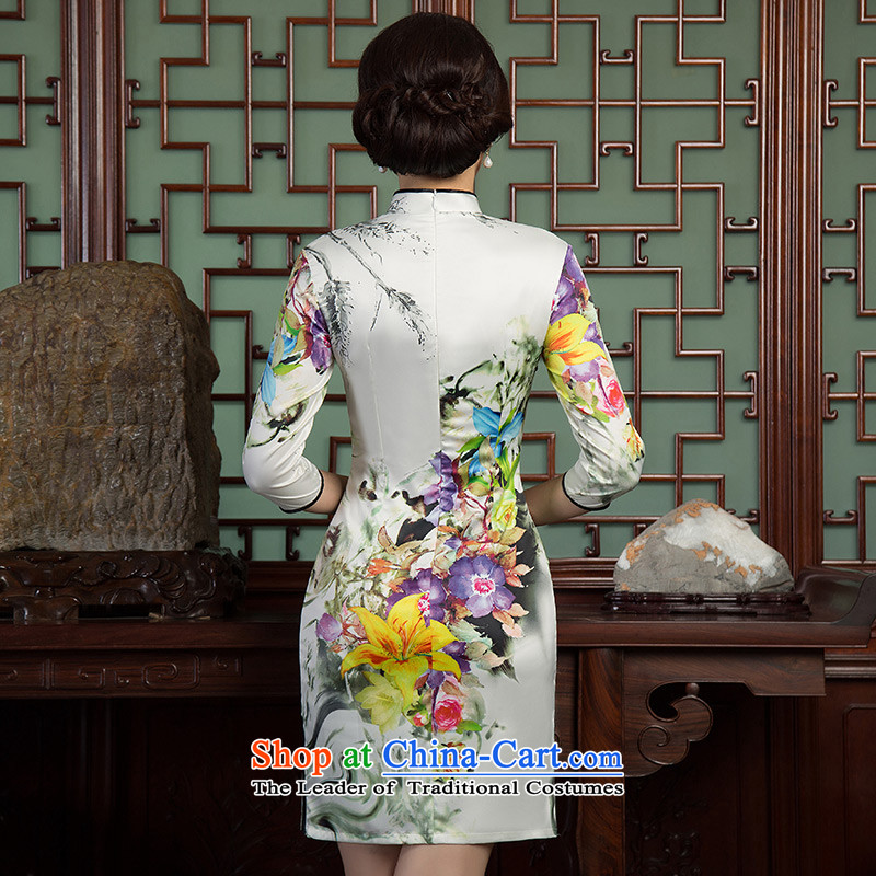 Yuan of heart in Arabic retro qipao autumn 2015 replacing stylish 7 cuff double improved cheongsam dress cheongsam dress new Ms. SZ3C001 picture color M YUAN YUAN of SU) , , , shopping on the Internet