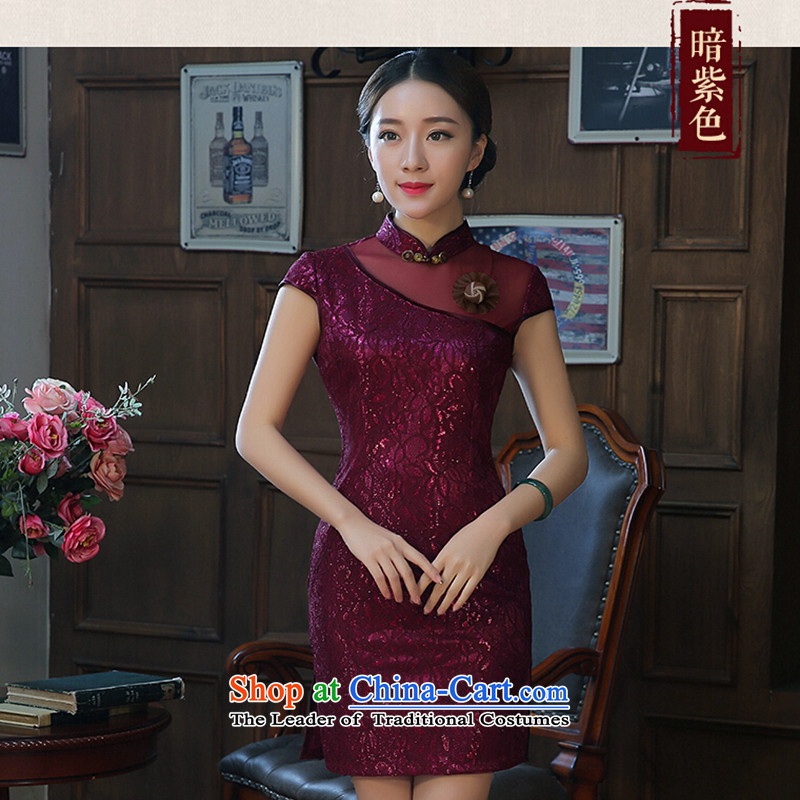 Susan Sarandon Zaoyuan cheongsam dress card 2015 spring/summer load new improved Stylish retro lace qipao daily Sau San short skirt women, warm pink XL Photo, prices, brand platters! The elections are supplied in the national character of distribution, so action, buy now enjoy more preferential! As soon as possible.