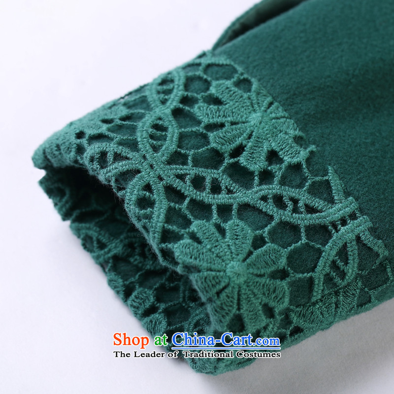 No. of Ramadan short qipao Tang 2015 new autumn and winter long-sleeved Chinese improved Stylish retro dresses , dark green products Tang Ramadan , , , shopping on the Internet