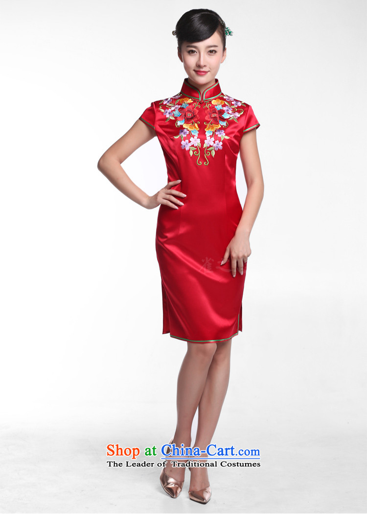 Love of birds three ikuishi 2015 new red qipao bows services marriage heavyweight silk embroidery ironing drill qipao QD951 figure L picture, prices, brand platters! The elections are supplied in the national character of distribution, so action, buy now enjoy more preferential! As soon as possible.