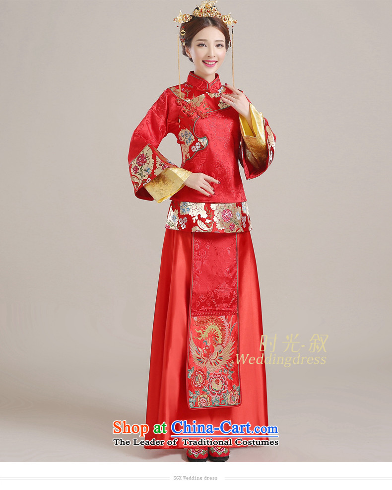 Miss Cyd Wo Service Time Syrian brides dress Chinese wedding dress bows red wedding dress retro cheongsam dress 2015 new kimono dragon costume of the CYD RED XL Photo, prices, brand platters! The elections are supplied in the national character of distribution, so action, buy now enjoy more preferential! As soon as possible.