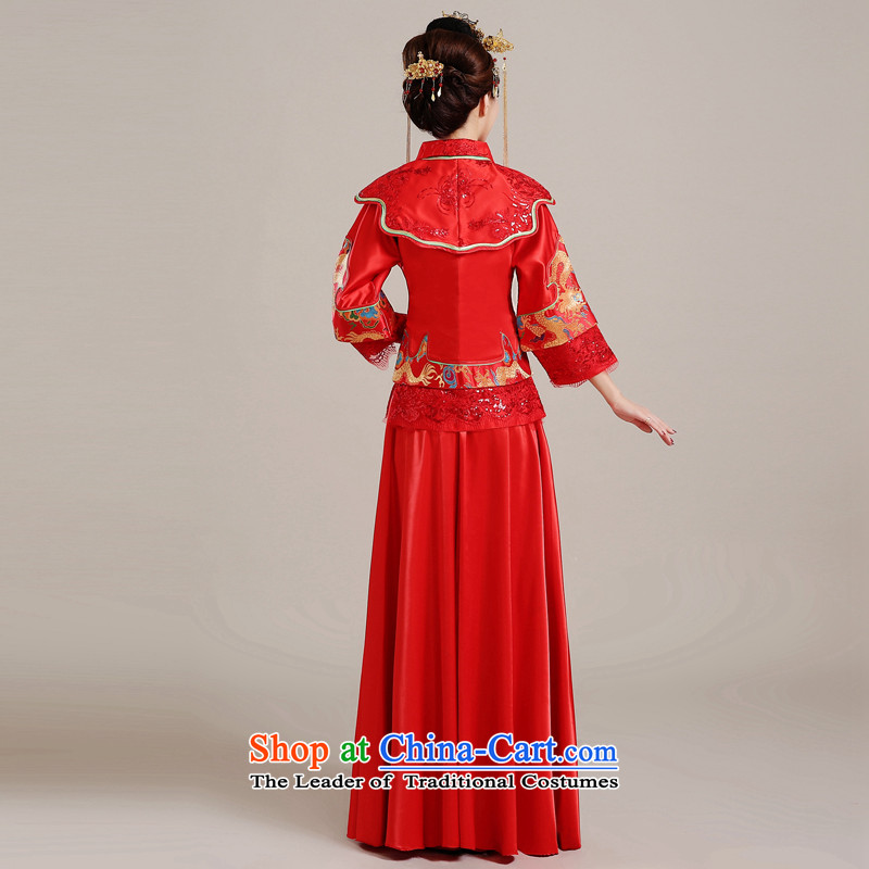 Miss Cyd Wo Service Time Syrian brides dress red Chinese Antique bows to the autumn and winter wedding dress qipao Soo kimono longfeng marriage use red S time Syrian shopping on the Internet has been pressed.