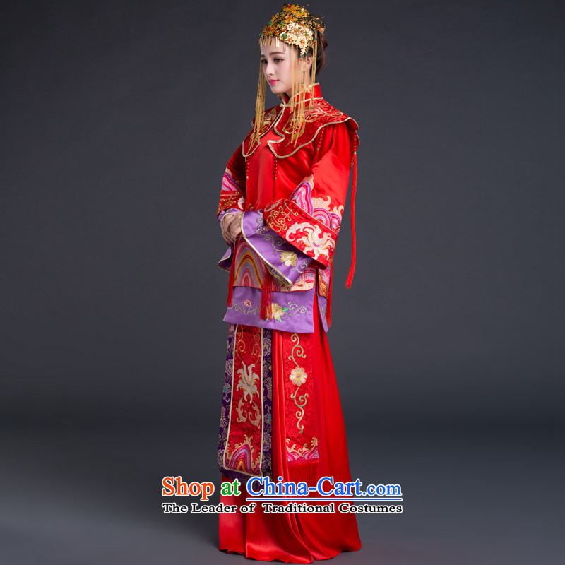 Chinese New Year 2015 classic ethnic wedding dresses Sau Wo Service services to the Dragon Chinese use bows married long-sleeved gown autumn red XL, China Ethnic Classic (HUAZUJINGDIAN) , , , shopping on the Internet