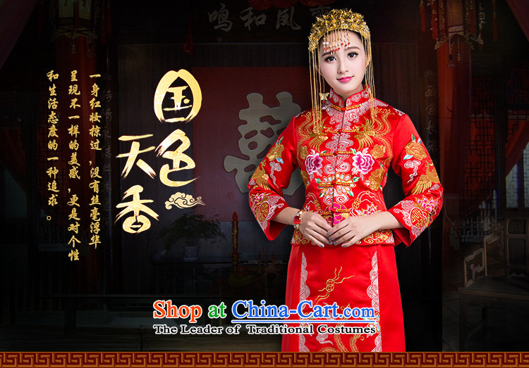 China-soo kimono bride Chinese classic wedding dress autumn 2015 new red bows services use red dragon wedding gown L picture, prices, brand platters! The elections are supplied in the national character of distribution, so action, buy now enjoy more preferential! As soon as possible.