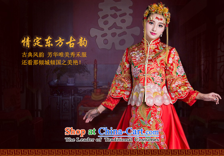 Chinese New Year 2015 classic-soo Wo Service married women dress wedding dress cheongsam dress Chinese style wedding retro red XL Photo, prices, brand platters! The elections are supplied in the national character of distribution, so action, buy now enjoy more preferential! As soon as possible.