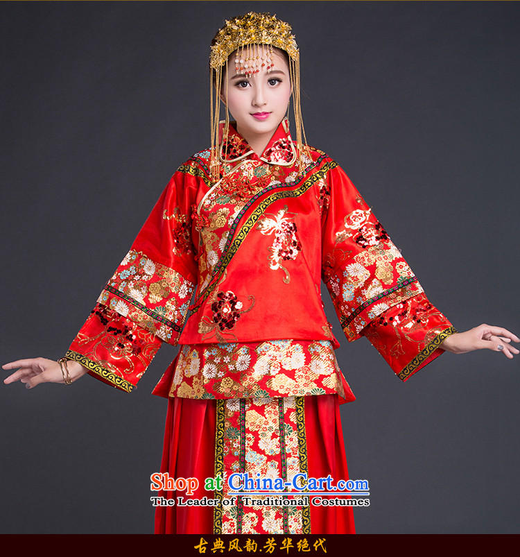 Chinese New Year 2015 classic-soo Wo Service Bridal wedding dresses Chinese wedding services wedding gown toasting champagne red cheongsam red L picture, prices, brand platters! The elections are supplied in the national character of distribution, so action, buy now enjoy more preferential! As soon as possible.