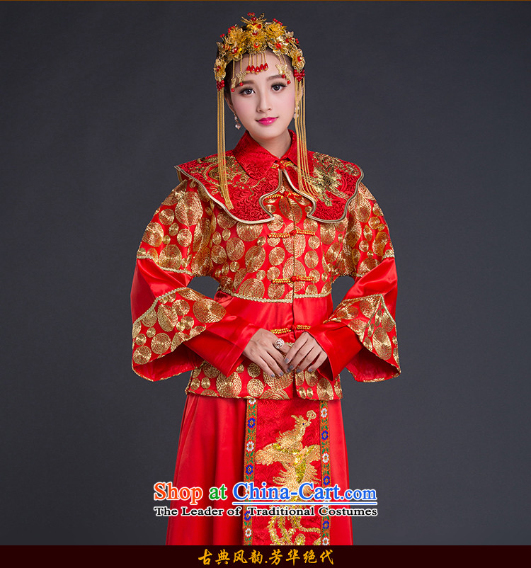 Chinese Classic New-soo-wo service bridal dresses marriage bows serving Chinese boxed longfeng wedding gown autumn long-sleeved qipao RED M pictures, prices, brand platters! The elections are supplied in the national character of distribution, so action, buy now enjoy more preferential! As soon as possible.