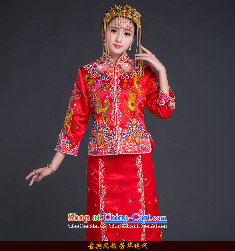 China Ethnic classic Chinese style wedding wedding dresses wedding dress marriages bows services Fall/Winter Collections show wo service use RED M pictures to the dragon, prices, brand platters! The elections are supplied in the national character of distribution, so action, buy now enjoy more preferential! As soon as possible.