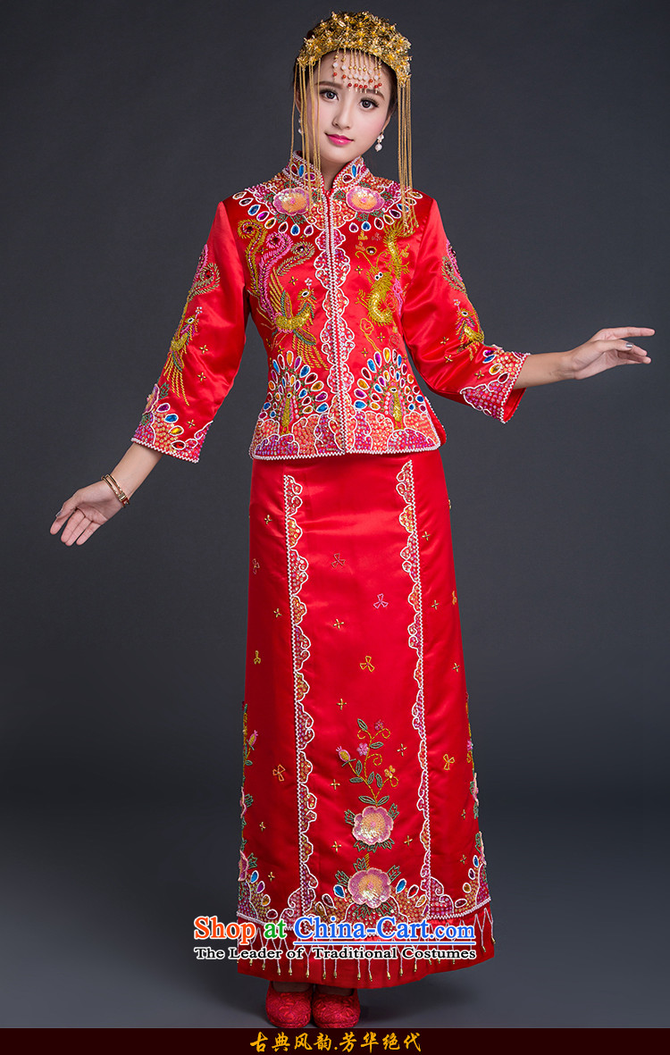 China Ethnic classic Chinese style wedding wedding dresses wedding dress marriages bows services Fall/Winter Collections show wo service use RED M pictures to the dragon, prices, brand platters! The elections are supplied in the national character of distribution, so action, buy now enjoy more preferential! As soon as possible.