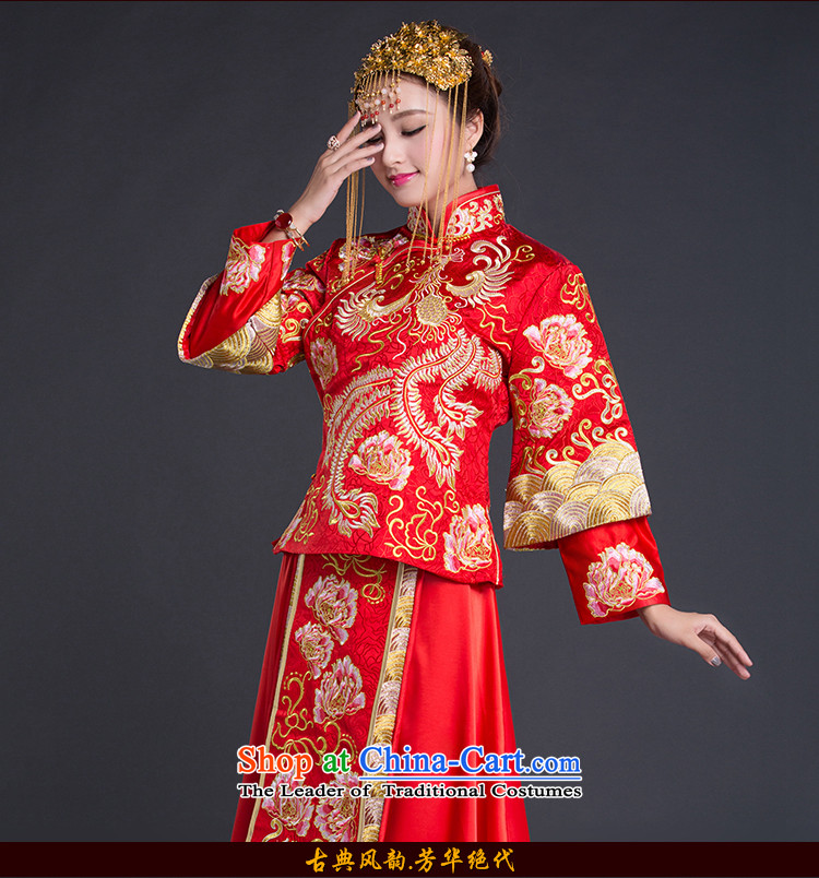 China Ethnic Classic Cherrie Ying Sau Wo Service Ancient Chinese wedding dresses bows Service Bridal Wedding Gown In Tang Dynasty retro red S picture, prices, brand platters! The elections are supplied in the national character of distribution, so action, buy now enjoy more preferential! As soon as possible.