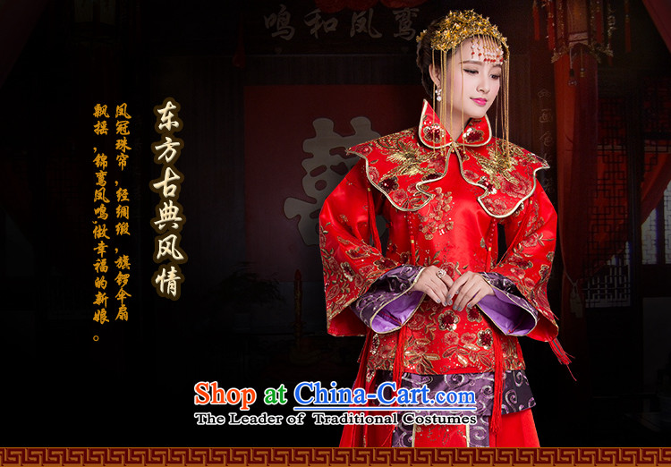 2015 New Chinese style wedding bride-soo wo service use pregnant women video thin dragon larger bows to marry qipao autumn red XL Photo, prices, brand platters! The elections are supplied in the national character of distribution, so action, buy now enjoy more preferential! As soon as possible.