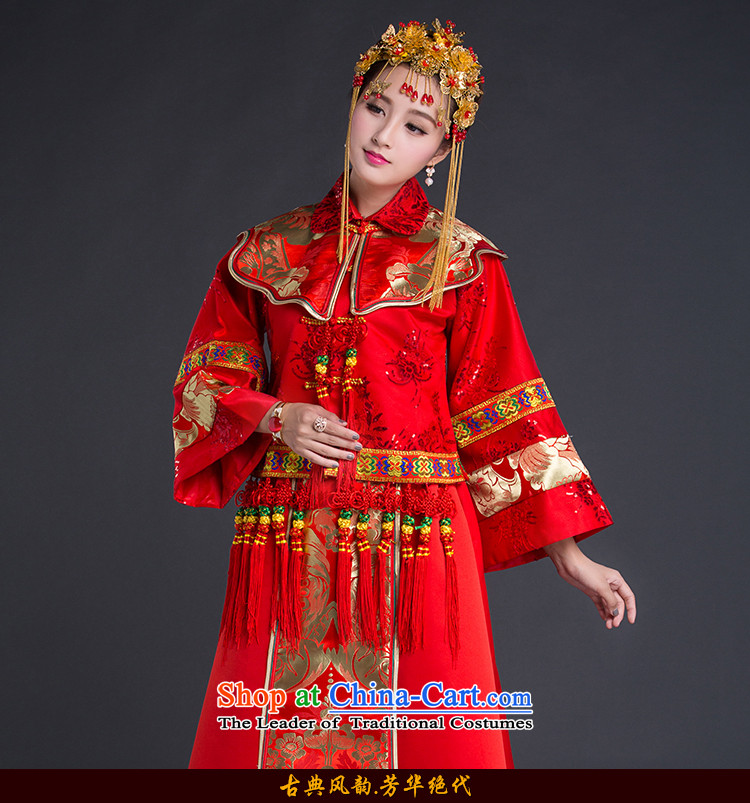 China Ethnic Chinese ethnic classic elegance China wind wedding dress costume Sau Wo Service bridal dresses cheongsam red L picture, prices, brand platters! The elections are supplied in the national character of distribution, so action, buy now enjoy more preferential! As soon as possible.
