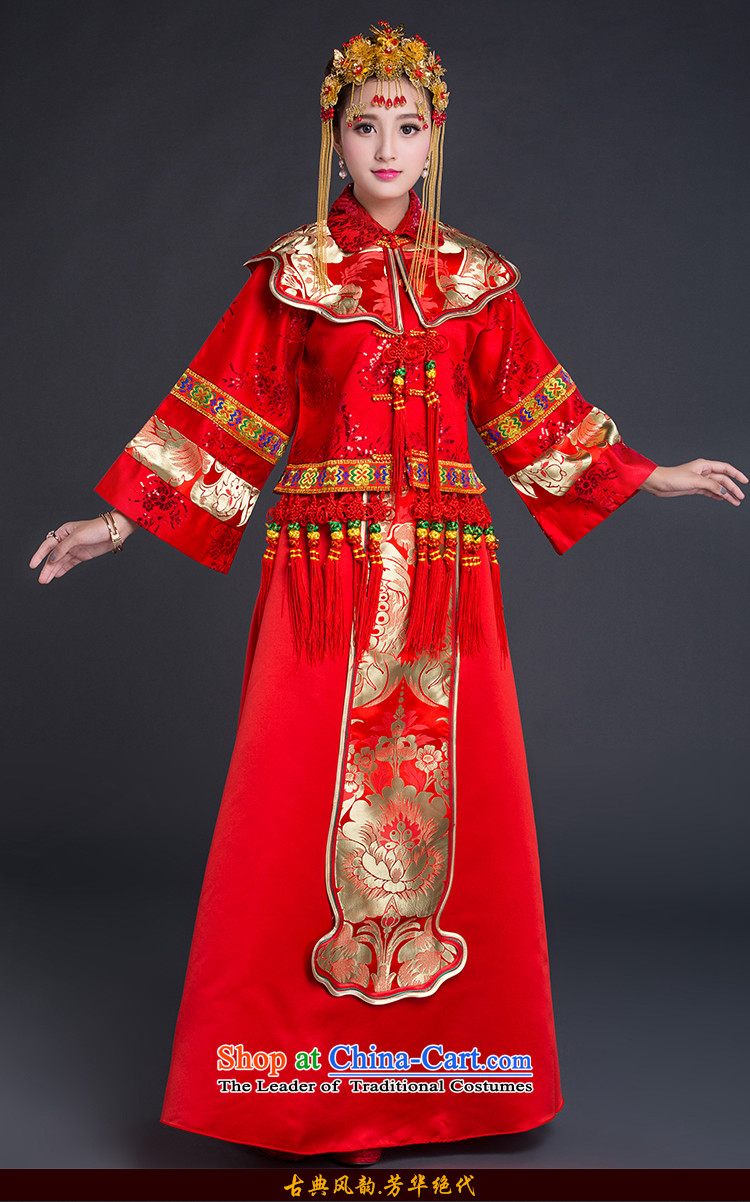 China Ethnic Chinese ethnic classic elegance China wind wedding dress costume Sau Wo Service bridal dresses cheongsam red L picture, prices, brand platters! The elections are supplied in the national character of distribution, so action, buy now enjoy more preferential! As soon as possible.