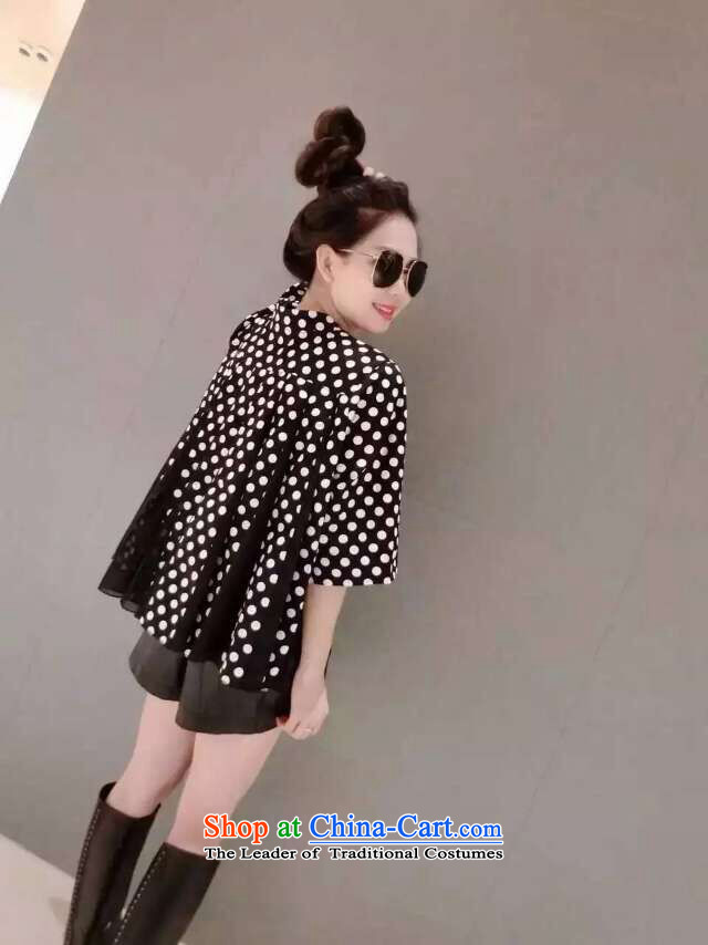 The speaker of the new Korean version of 2015, Gigi Lai stylish cloak small shirt stitching thread knitting clothes leather U shorts kit black L picture, prices, brand platters! The elections are supplied in the national character of distribution, so action, buy now enjoy more preferential! As soon as possible.