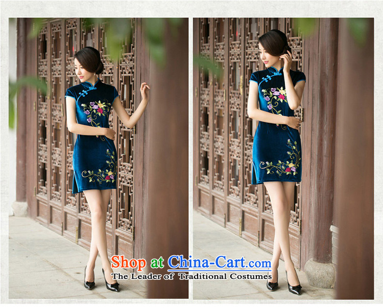 The cross-SA 3 it takes 2015 Spring Summer scouring pads embroidered improved daily cheongsam dress collar cheongsam dress ZA 085 color pictures picture, prices, 3XL brand platters! The elections are supplied in the national character of distribution, so action, buy now enjoy more preferential! As soon as possible.