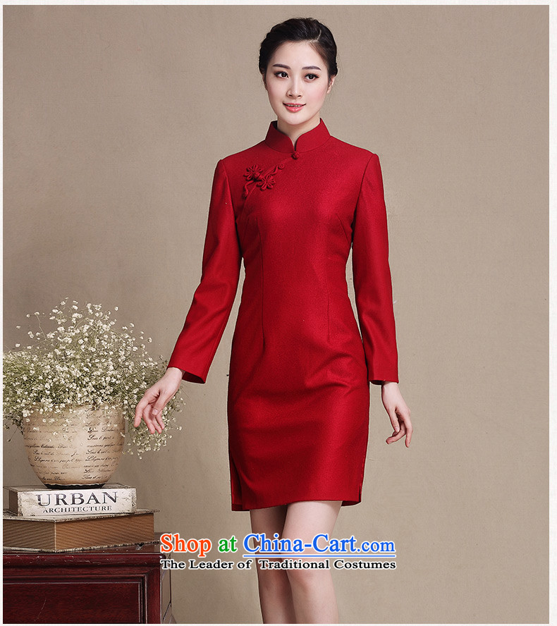 Mr Yuen sober Ngan 2015 long-sleeved new skirt qipao Stylish retro hair? elegance with the fall of qipao improved cheongsam dress Y3220 wine red XXL picture, prices, brand platters! The elections are supplied in the national character of distribution, so action, buy now enjoy more preferential! As soon as possible.