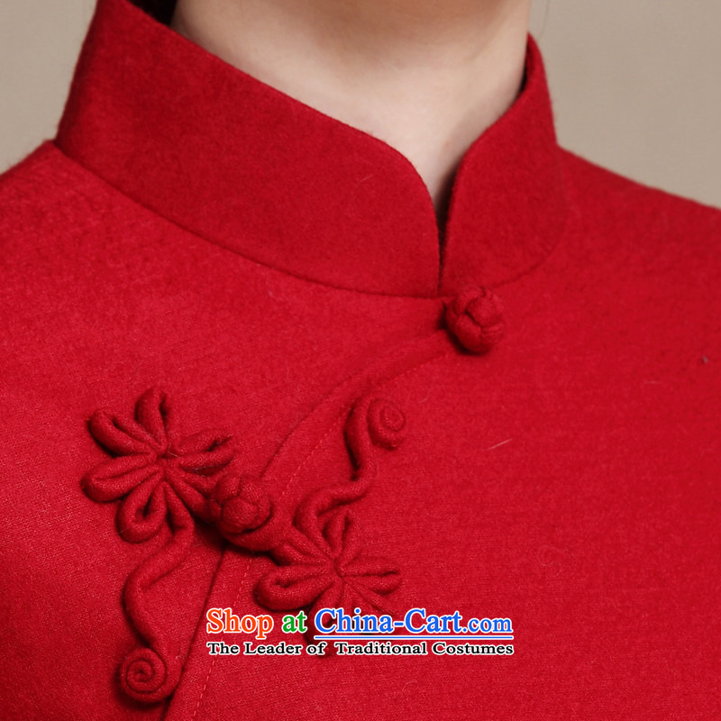 Mr Yuen sober Ngan 2015 long-sleeved new skirt qipao Stylish retro hair? elegance with the fall of qipao improved cheongsam dress Y3220 wine red XXL, Yuan (YUAN SU) , , , shopping on the Internet