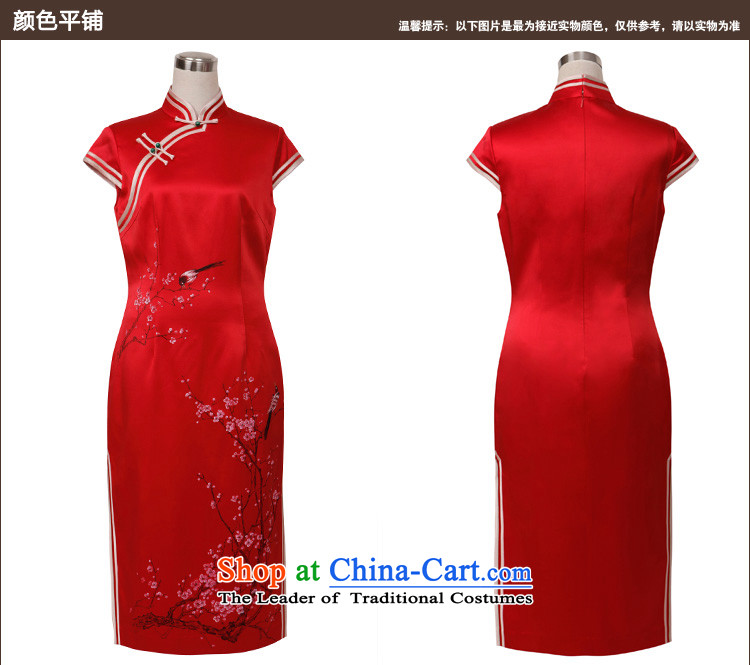 Love of birds look very happy intuition of new products in the autumn 2015 hand-painted silk cheongsam dress red long marriage QD829 large red XL Photo, prices, brand platters! The elections are supplied in the national character of distribution, so action, buy now enjoy more preferential! As soon as possible.