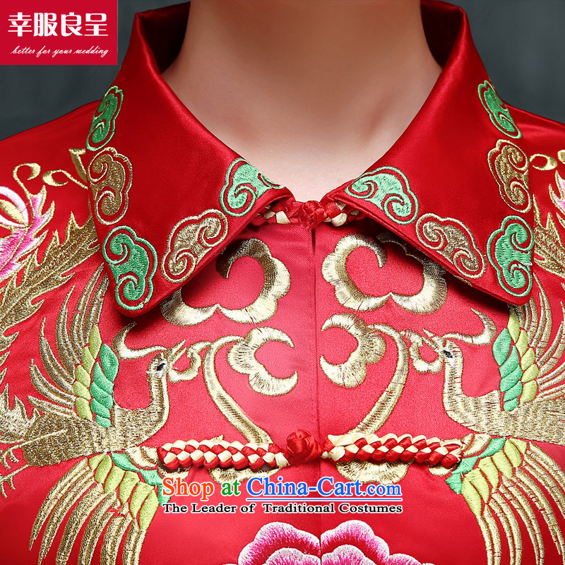 2015 New Chinese Sau Wo service-soo kimono gown marriage bows Service Bridal Services for autumn and winter, Hei cheongsam wedding gown Soo Wo Service +98 Million Head Ornaments , L, a service-leung , , , shopping on the Internet