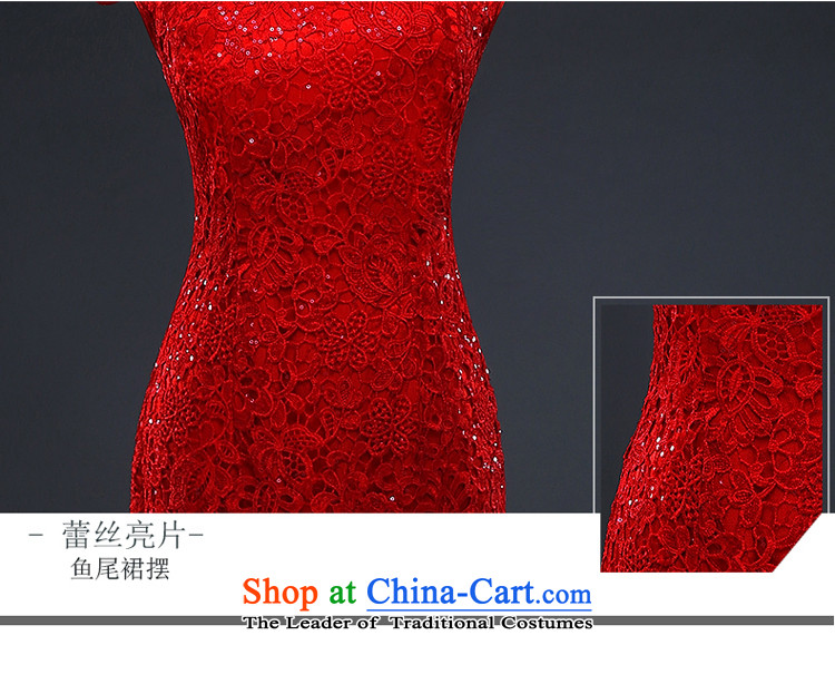 Hillo Lisa (XILUOSHA) Marriage cheongsam dress lace wedding female bride bows to the winter of 2015, Sau San crowsfoot new thick red S picture, prices, brand platters! The elections are supplied in the national character of distribution, so action, buy now enjoy more preferential! As soon as possible.
