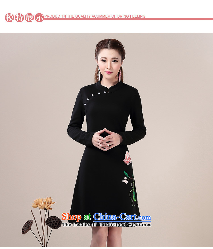 In accordance with the results of the 2015 Autumn El new women's larger women wear skirts video thin Sau San long-sleeved dresses 8,592 Black XXL picture, prices, brand platters! The elections are supplied in the national character of distribution, so action, buy now enjoy more preferential! As soon as possible.