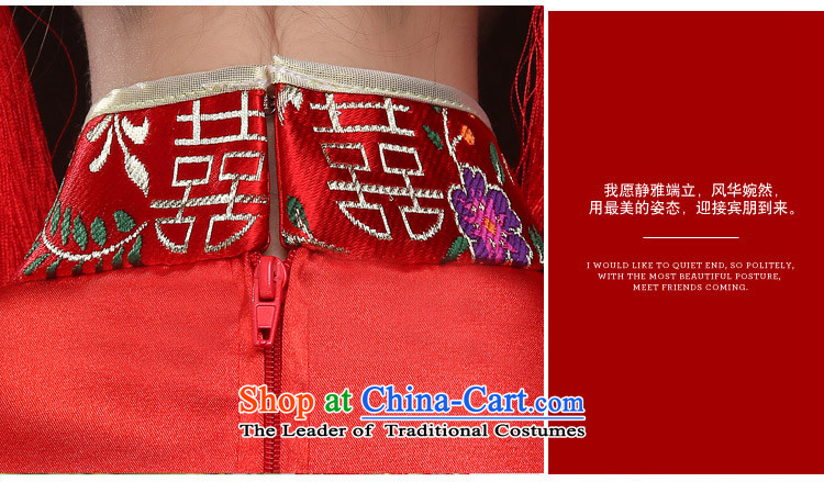 Time the new Syrian qipao gown skirts, 2015 Chinese qipao marriages red long bows services-soo wo service of autumn and winter female red XL Photo, prices, brand platters! The elections are supplied in the national character of distribution, so action, buy now enjoy more preferential! As soon as possible.