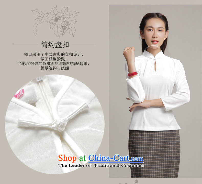 7475 2015 Autumn Fung migratory new stylish shirt qipao scouring pads and sexy long-sleeved blouses DQ15215 Tang Velvet White L picture, prices, brand platters! The elections are supplied in the national character of distribution, so action, buy now enjoy more preferential! As soon as possible.