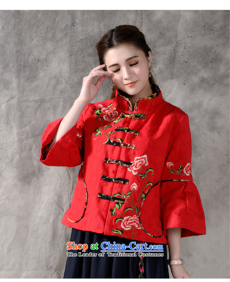 In accordance with the results of the 2015 autumn of the new national wind up the clip Tang retro blouses cotton linen loose 9 embroidered short-sleeved jacket 913 Black M picture, prices, brand platters! The elections are supplied in the national character of distribution, so action, buy now enjoy more preferential! As soon as possible.