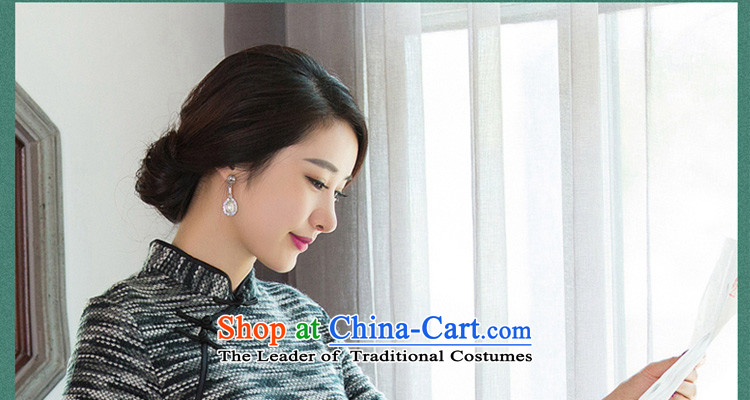 Ink 歆 Ling Chun 2015 new knitted dresses? Boxed autumn gross retro 7 Ms. cuff cheongsam dress Sau San improved cheongsam dress S picture, prices, brand platters! The elections are supplied in the national character of distribution, so action, buy now enjoy more preferential! As soon as possible.
