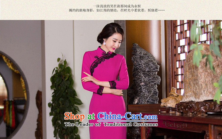 Ink 歆 Winter 2015 Autumn load qipao spirit new seven-sleeved retro cheongsam dress new stitching qipao gown QD275 Sau San long red L pictures of 276, prices, brand platters! The elections are supplied in the national character of distribution, so action, buy now enjoy more preferential! As soon as possible.