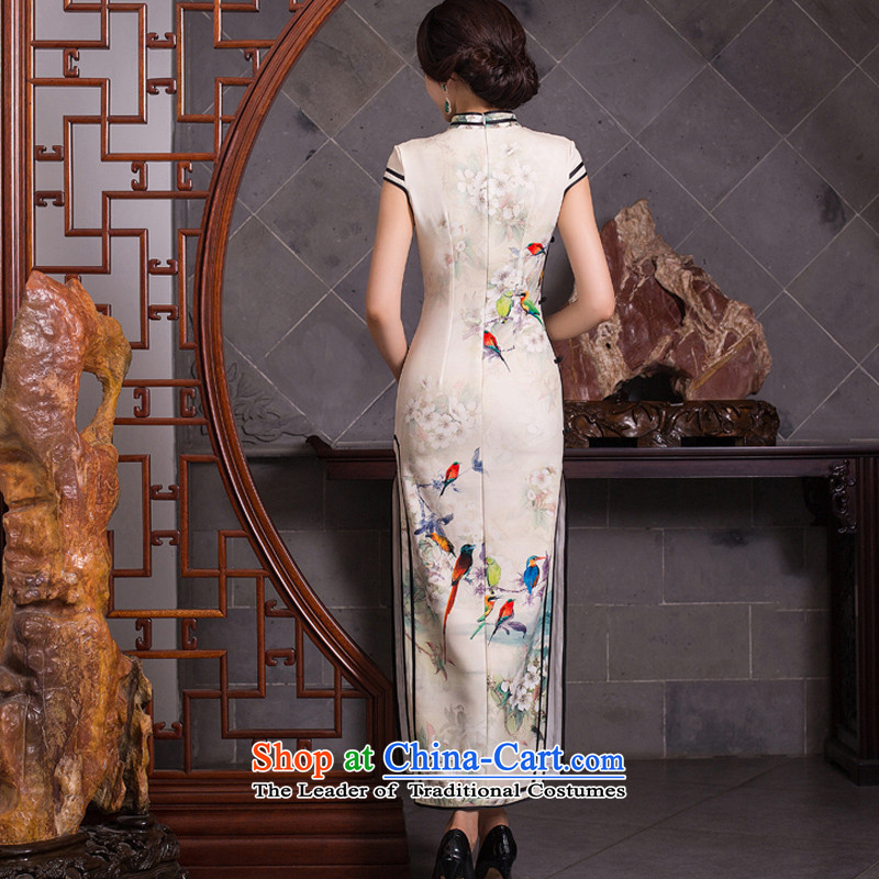 The ink from the light of long qipao 歆 fall inside the new Sau San elegant qipao gown Stylish retro Ms. cheongsam dress QD278 Picture Color Ink (MOXIN 歆, L) , , , shopping on the Internet