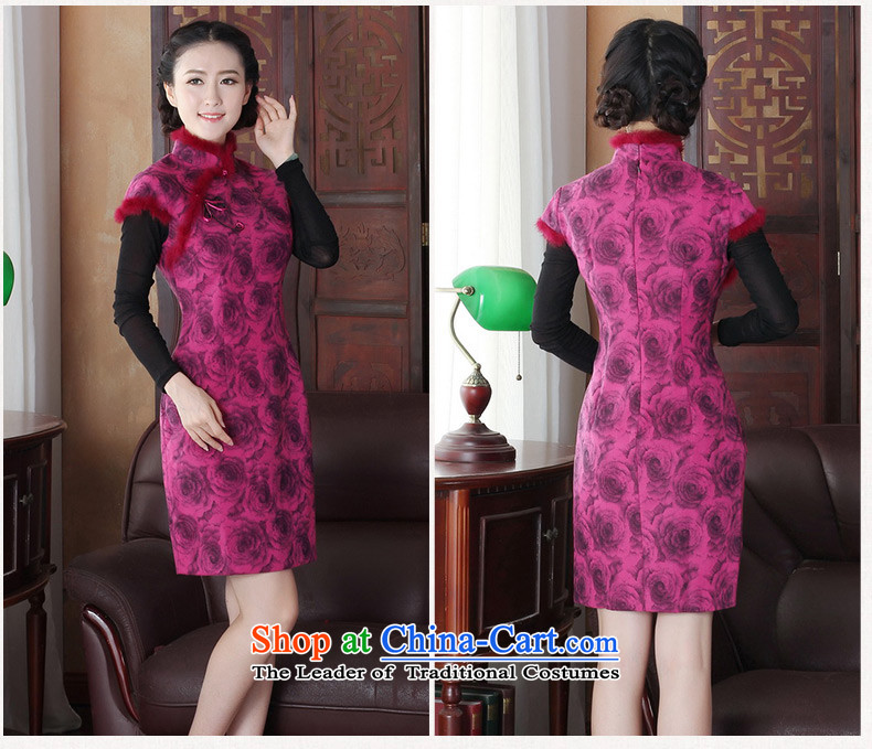 Yuan of purple cotton qipao fall clearly Folder Replace retro style improved qipao dresses gross for warm robe qipao skirt Y2051 Ms. aubergine L picture, prices, brand platters! The elections are supplied in the national character of distribution, so action, buy now enjoy more preferential! As soon as possible.