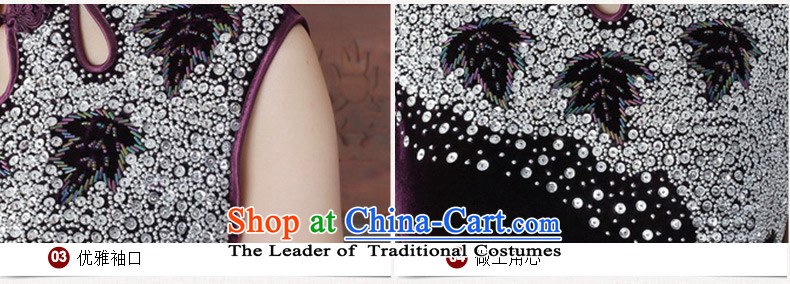Yuan or so immediate 2015 Kim scouring pads qipao gown retro manually long staples on-chip beads improved cheongsam dress in autumn evening dress Y3089 Long Purple S picture, prices, brand platters! The elections are supplied in the national character of distribution, so action, buy now enjoy more preferential! As soon as possible.