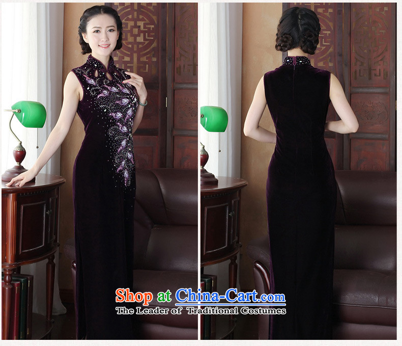 Yuan of picking Eason Chan -ju in 2015 manually staple long skirt autumn load velvet cheongsam qipao gown qipao improved Ms. retro Y2019 temperament picture color L photo, prices, brand platters! The elections are supplied in the national character of distribution, so action, buy now enjoy more preferential! As soon as possible.