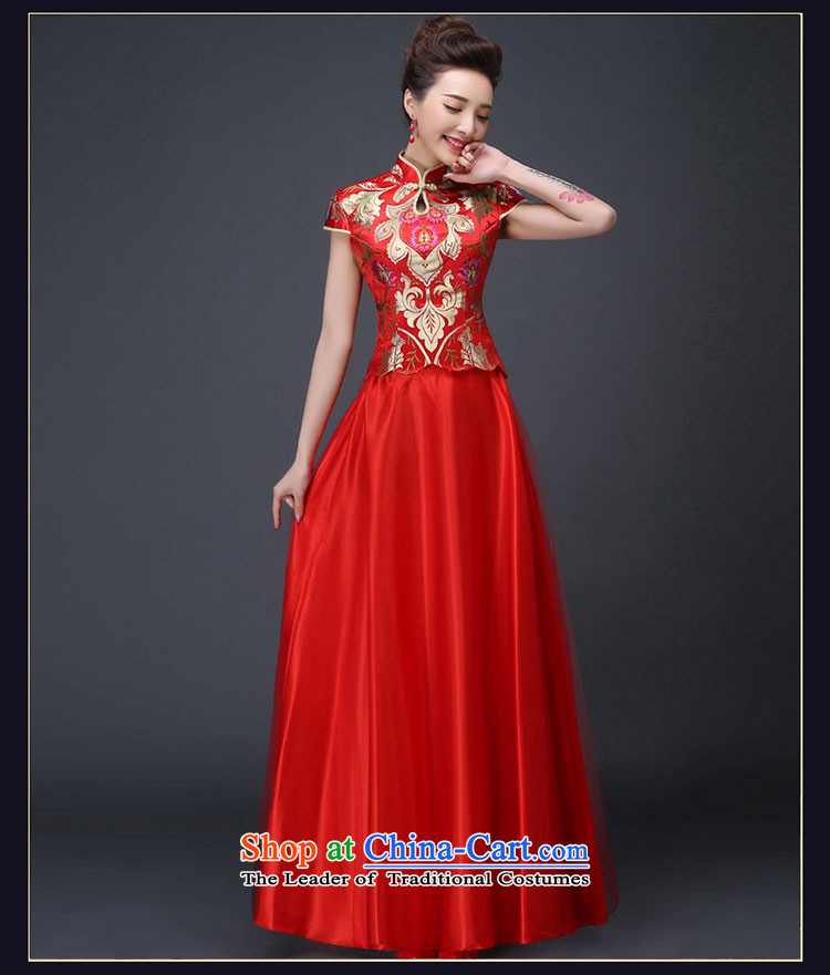 Time the new Syrian) 2015 skirt cheongsam dress marriages CHINESE CHEONGSAM red long-serving drink Wo Service autumn female red S picture, prices, brand platters! The elections are supplied in the national character of distribution, so action, buy now enjoy more preferential! As soon as possible.