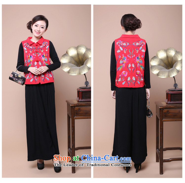 On the  load spring and autumn 2015, Tang Dynasty Large older Ms. embroidery Kampala shoulder ma folder vests, a girl of ethnic Chinese women's Red M picture, prices, brand platters! The elections are supplied in the national character of distribution, so action, buy now enjoy more preferential! As soon as possible.