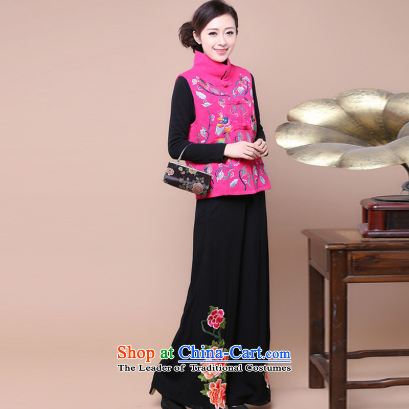 On the  load spring and autumn 2015, Tang Dynasty Large older Ms. embroidery Kampala shoulder ma folder vests, a girl of ethnic Chinese women's Red M Taliban Slobodan (BANMILUO) , , , shopping on the Internet