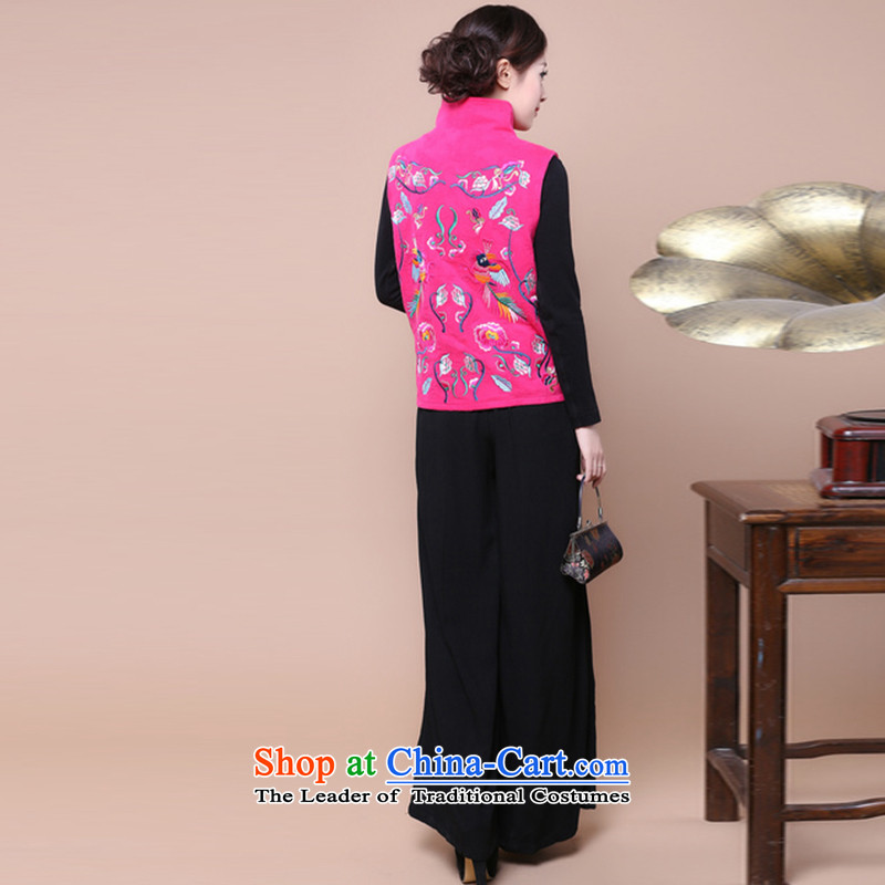 On the  load spring and autumn 2015, Tang Dynasty Large older Ms. embroidery Kampala shoulder ma folder vests, a girl of ethnic Chinese women's Red M Taliban Slobodan (BANMILUO) , , , shopping on the Internet