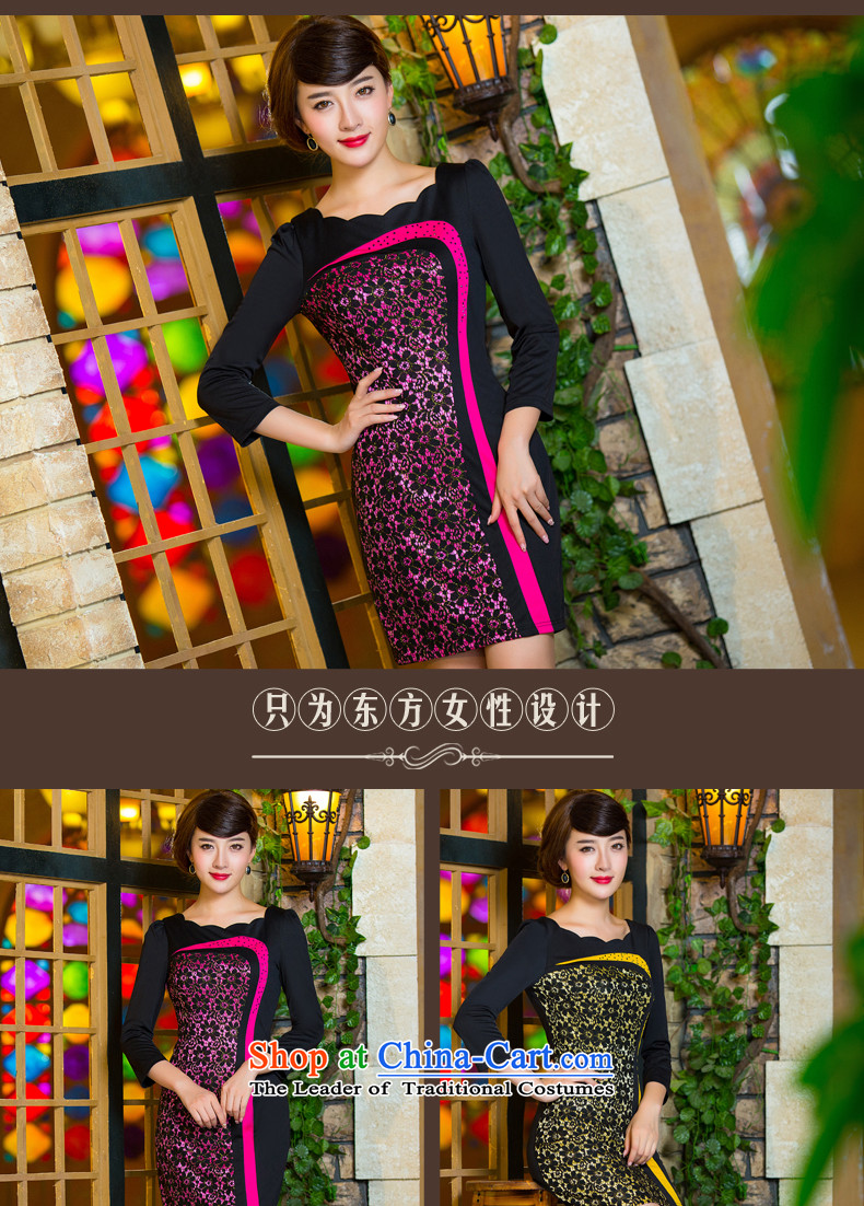 Eason Chan point cheongsam dress 2015 Fall/Winter Collections of 7 Stylish improved round-neck collar cuff Sau San Tong loaded daily video thin dresses qp Kang-color pictures, prices, XXL brand platters! The elections are supplied in the national character of distribution, so action, buy now enjoy more preferential! As soon as possible.