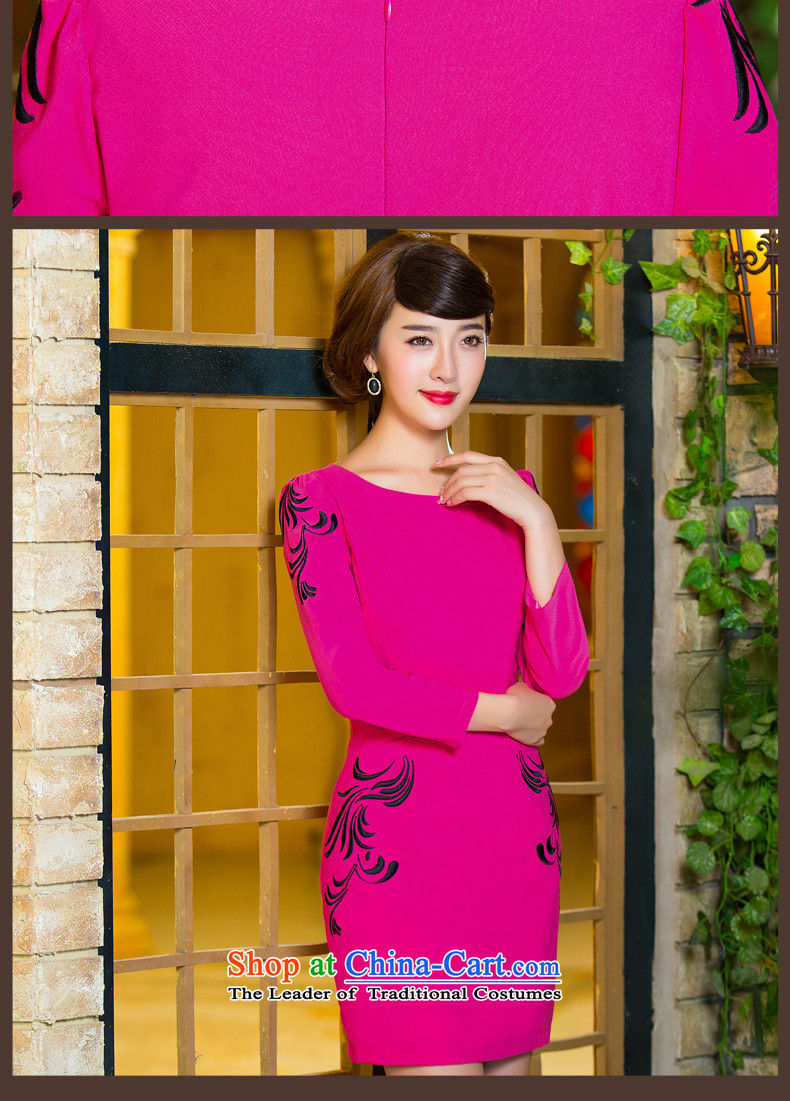 Eason Chan point cheongsam dress 2015 autumn and winter black graphics thin stylish improved round-neck collar Chinese Antique shortage of long-sleeved black skirt M picture, prices, brand platters! The elections are supplied in the national character of distribution, so action, buy now enjoy more preferential! As soon as possible.