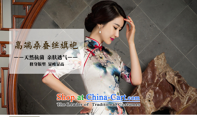 Mr Yuen Ching-lin of the autumn 2015 replacing heavyweight Silk Cheongsam improved 7 cuff retro cheongsam dress the new president cheongsam dress SZ3S014 picture color pictures, prices, XXL brand platters! The elections are supplied in the national character of distribution, so action, buy now enjoy more preferential! As soon as possible.