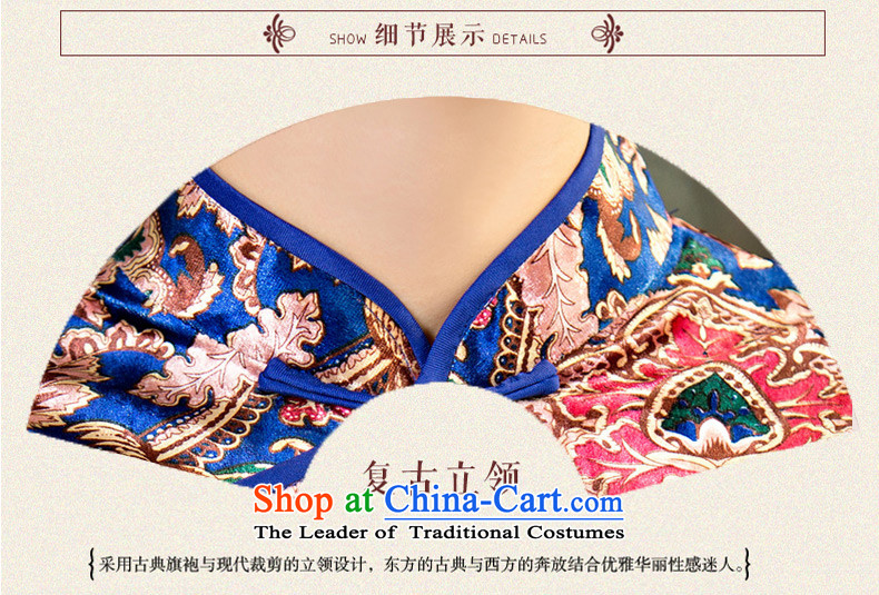 Yuan of autumn 2015 in Arabic on Lau qipao improved retro palace qipao skirt new wind loading the elderly in the qipao mother velvet M65097 qipao picture color M brand, prices, picture platters! The elections are supplied in the national character of distribution, so action, buy now enjoy more preferential! As soon as possible.