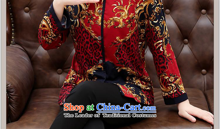 The Black Butterfly older female long-sleeved shirt autumn 2015 Stamp Pack China wind load middle-aged moms shirt Red 4XL pictures President, prices, brand platters! The elections are supplied in the national character of distribution, so action, buy now enjoy more preferential! As soon as possible.