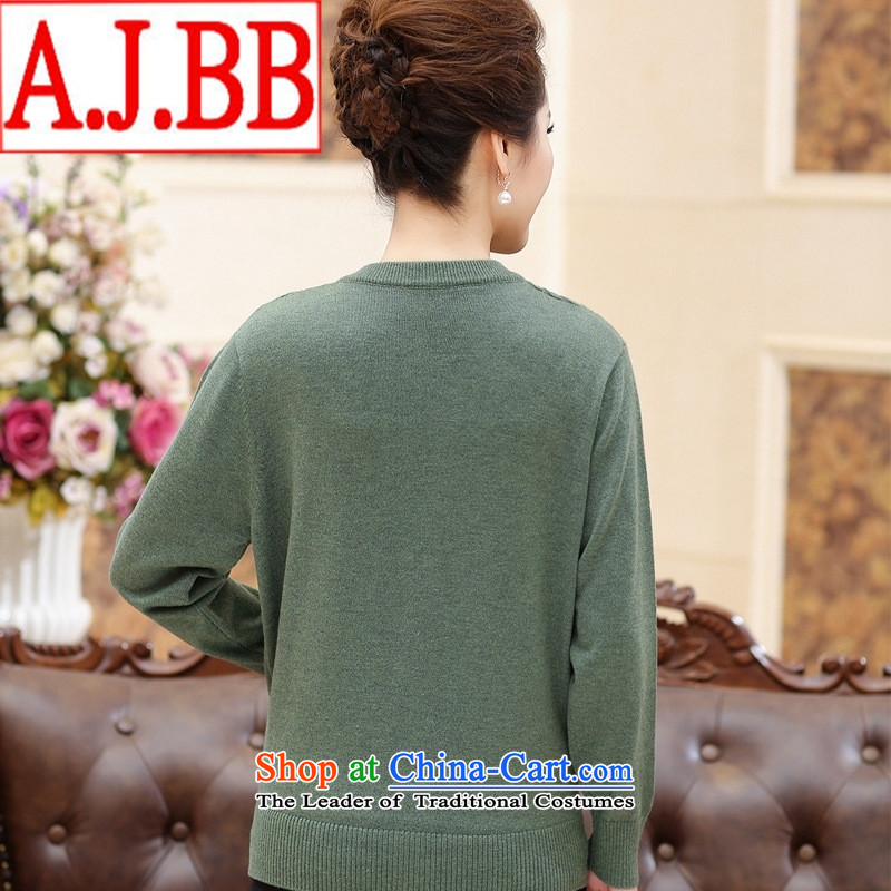 The elderly in The Black Butterfly female autumn woolen sweater cardigan large graphics thin mother Knitted Shirt Cardigan Red L,A.J.BB,,, shopping on the Internet