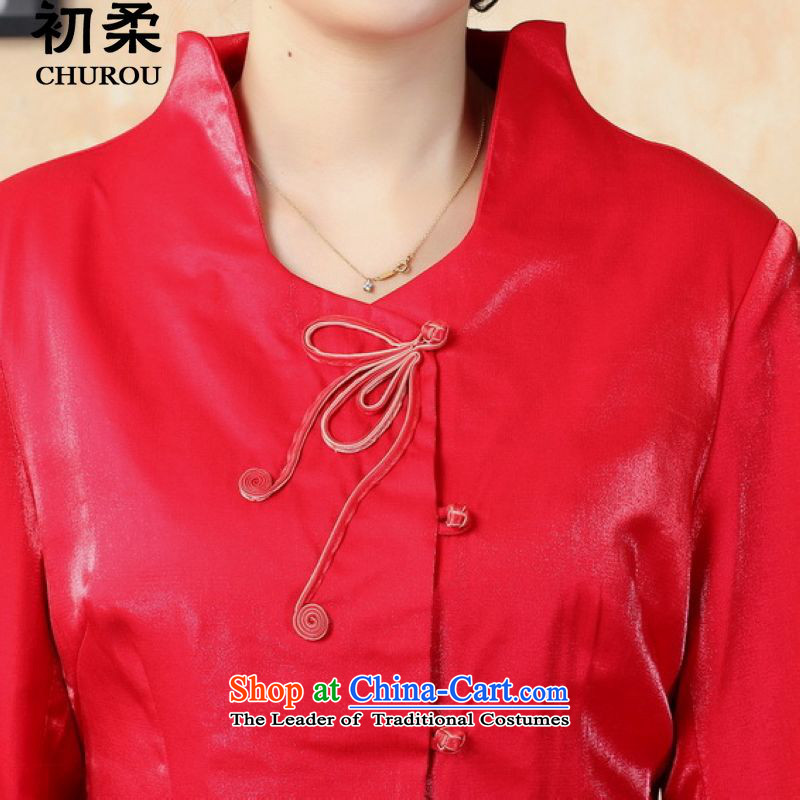The early autumn 2015, Sophie women of ethnic Chinese, Sau San Tong replacing elegant qipao long-sleeved shirt with female red T-shirt qipao fall early XXL, Sophie , , , shopping on the Internet