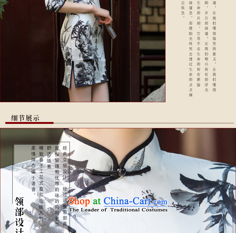 The cross-sa ink paintings of the 2015 heavyweight silk cheongsam dress qipao load autumn improved New Ink Painting qipao SZ3S002 Ms. sepia pictures color pictures, prices, L brand platters! The elections are supplied in the national character of distribution, so action, buy now enjoy more preferential! As soon as possible.