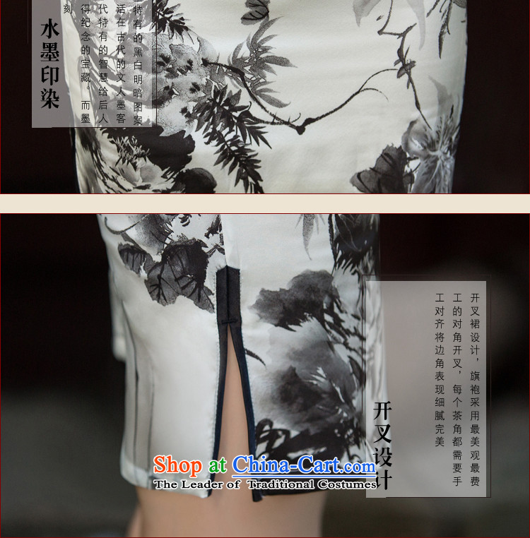 The cross-sa ink paintings of the 2015 heavyweight silk cheongsam dress qipao load autumn improved New Ink Painting qipao SZ3S002 Ms. sepia pictures color pictures, prices, L brand platters! The elections are supplied in the national character of distribution, so action, buy now enjoy more preferential! As soon as possible.