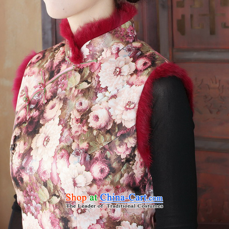 The Winter 2015 retro valin 歆 cheongsam dress Warm for gross cotton cheongsam dress Ms. Clip Fall/Winter Collections thick robe improved picture color 1 Y3126 QIPAO XXL, 歆 ink (MOXIN) , , , shopping on the Internet