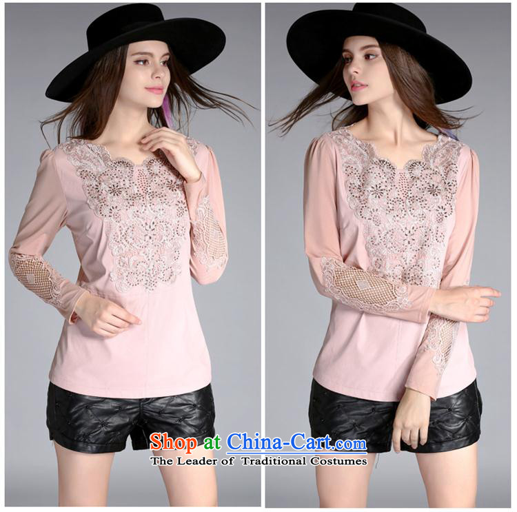 Mano-hwan's European site with the new 2015 Autumn engraving stitching long-sleeved T-shirt female Sau San larger lace forming the Netherlands 8063 Black XXXL picture, prices, brand platters! The elections are supplied in the national character of distribution, so action, buy now enjoy more preferential! As soon as possible.