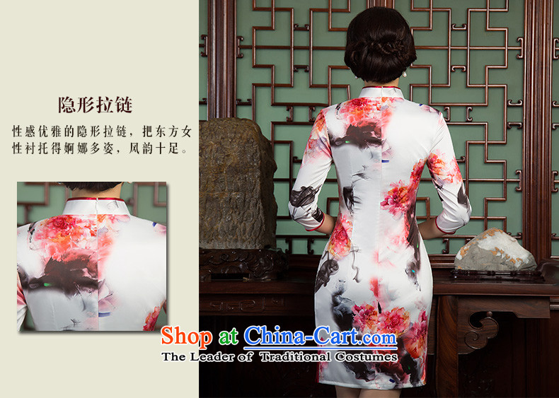The cross-sa 2015 Autumn load has been sticks cheongsam dress new stylish retro Ms. paintings improved cheongsam dress in cuff SZ3C006 White 2XL Photo, prices, brand platters! The elections are supplied in the national character of distribution, so action, buy now enjoy more preferential! As soon as possible.